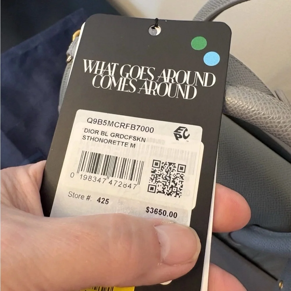 Dior Light Gray Leather Top-Handle Satchel with Gold CD Hardware - Picture 15 of 16